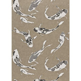 Harlequin Koi Metal Brown wallpaper - aquatic design for walls, UK version