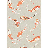 Harlequin Koi Paprika Cream wallpaper roll 68.6cm x 10.05m, imported from the UK