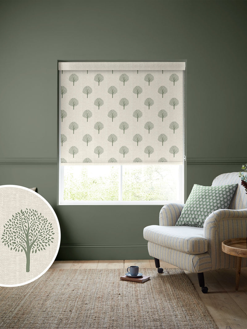 Emily Bond Fern Yew Tree roller blind - British product