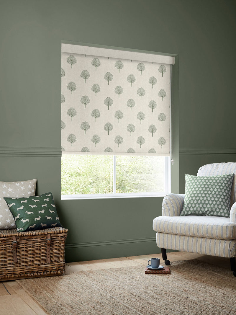 Emily Bond Fern Yew Tree roller blind - British product