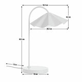 Habitat Yuno pleat metal table lamp in olive - British product