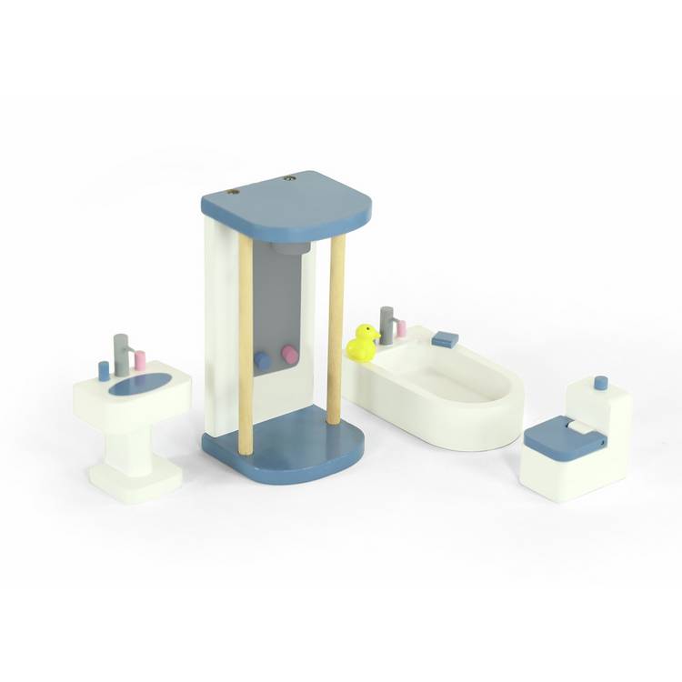 Jupiter Workshops dollhouse bedroom and bathroom furniture set - British product