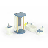 Jupiter Workshops dollhouse bedroom and bathroom furniture set - British product