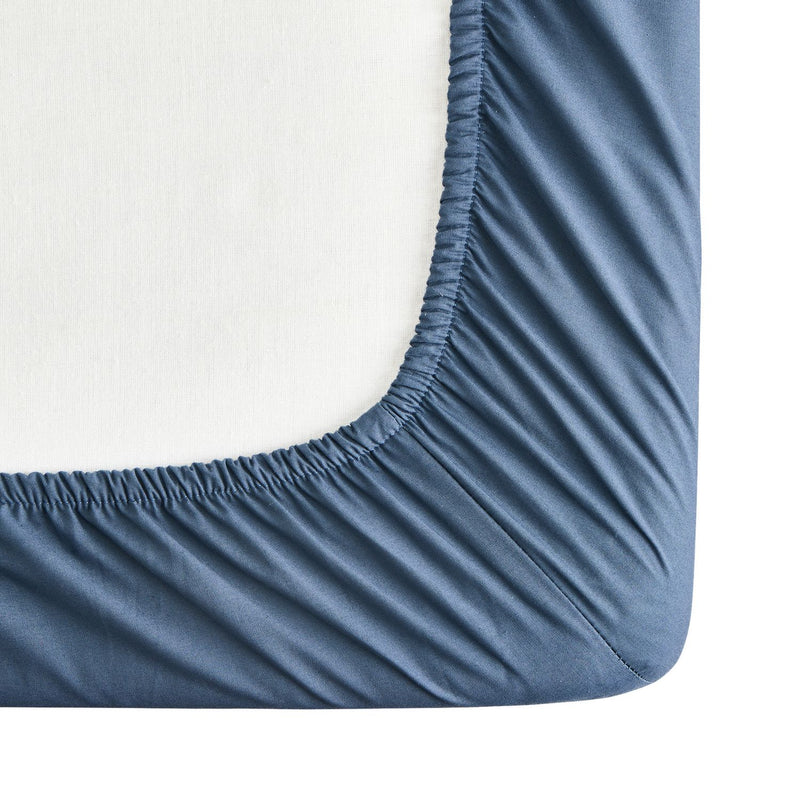 Habitat x Morris & Co. Cotton Indigo Fitted Sheet- King size