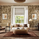 Harlequin Transverse Bronze metallic wallpaper wide width, UK version