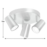 Argos Home spotlight plate brushed chrome 3 light, imported from the UK