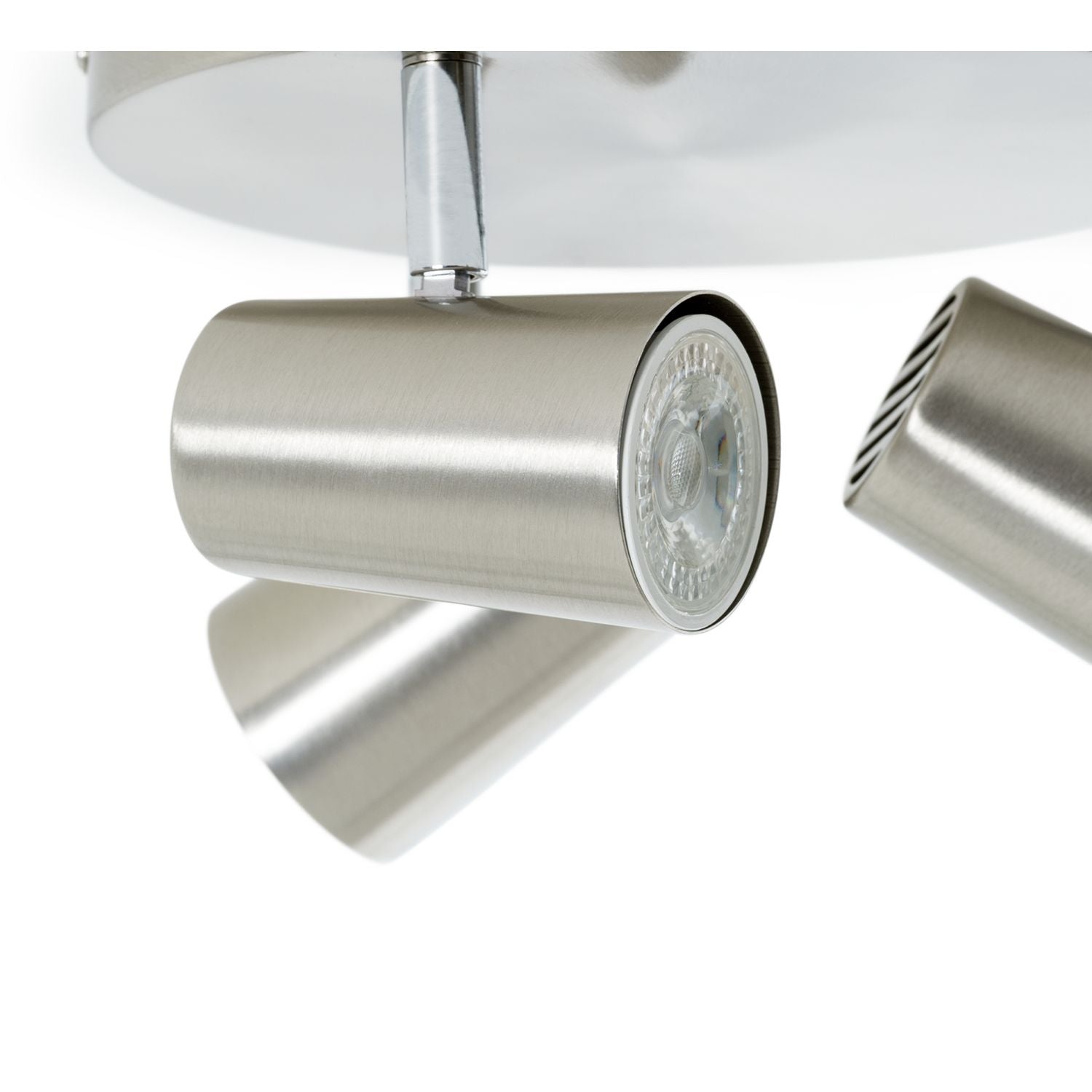 Argos Home spotlight plate brushed chrome 3 light, imported from the UK