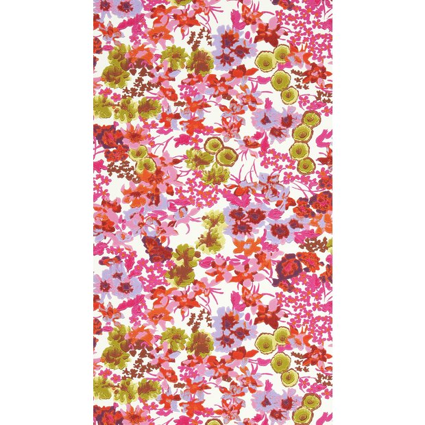 Harlequin Wildflower Meadow Carnelian Green wallpaper - British product