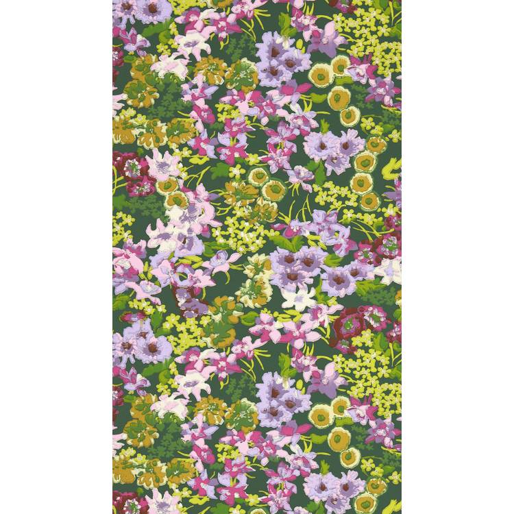 Harlequin Wildflower Meadow emerald multicoloured wallpaper roll - British product