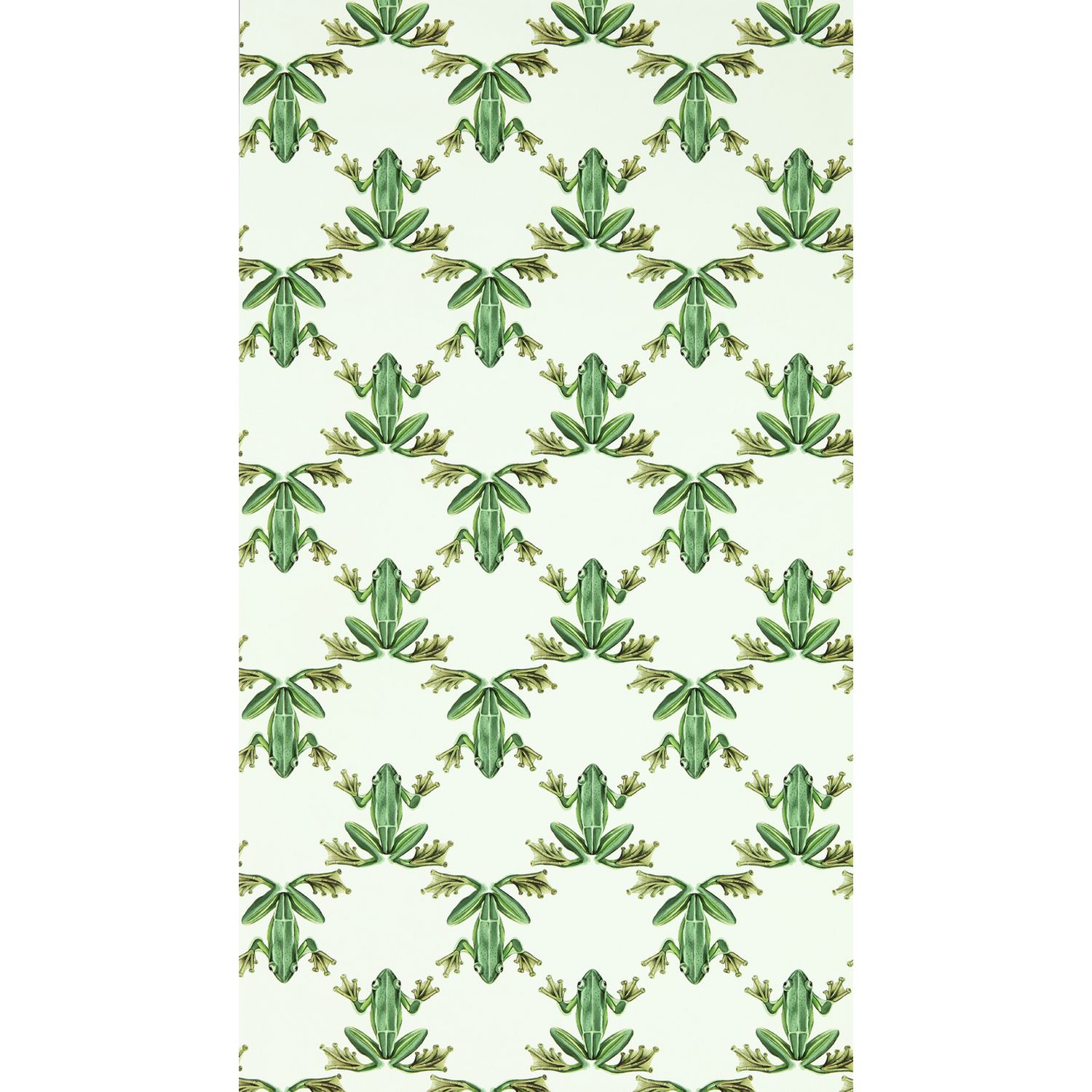 Harlequin frog wallpaper chalk green metallic finish (British brand)