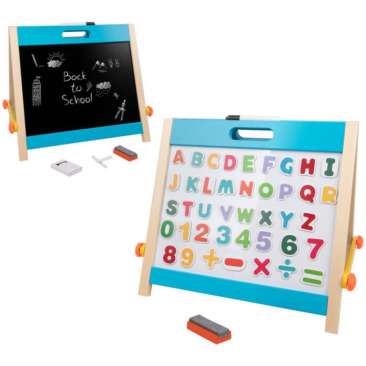 Chad Valley travel easel magnetic whiteboard and chalkboard, UK version