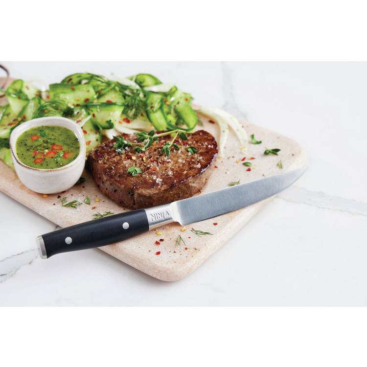 Ninja forged steak knife set black 6 piece - British product