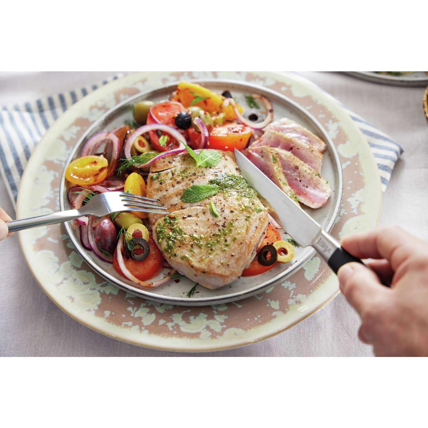 Ninja forged steak knife set black 6 piece - British product