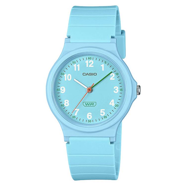Casio Classic Analogue Blue silicone strap watch, imported from the UK
