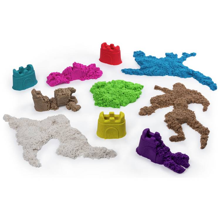 Kinetic Sand magical flowing sand playset 10-pack, UK version