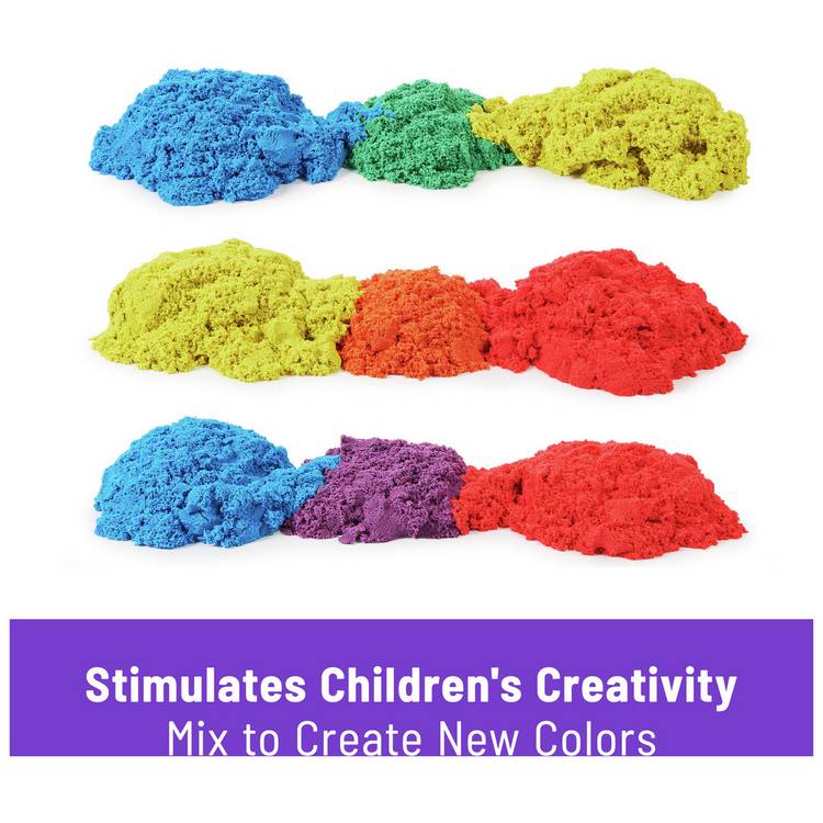 Kinetic Sand magical flowing sand playset 10-pack, UK version
