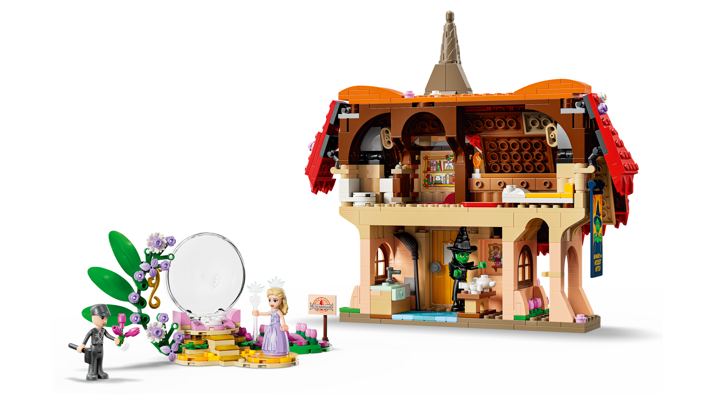 LEGO Building Set Glinda and Elphaba Visit Munchkinland 744 Pieces, UK version