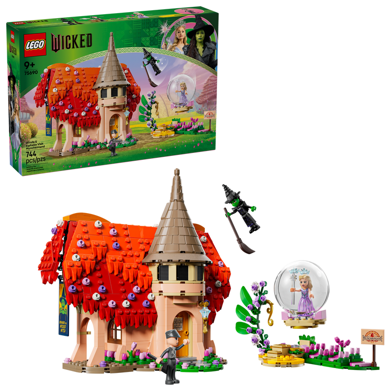 LEGO Building Set Glinda and Elphaba Visit Munchkinland 744 Pieces, UK version