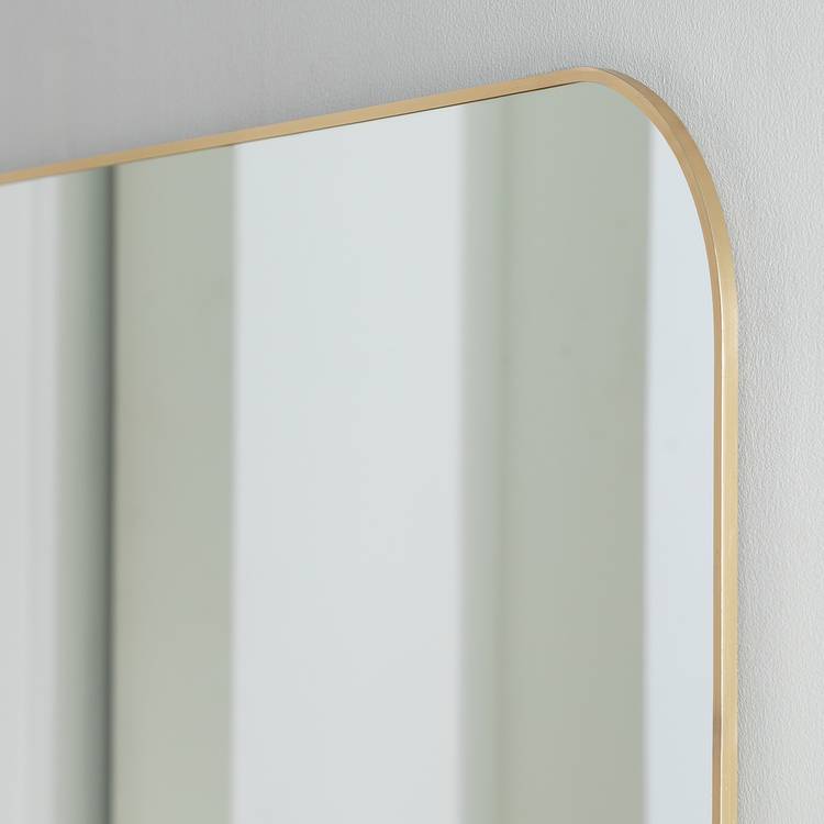 Habitat gold round edge rectangular wall mirror 40x100cm (British brand)