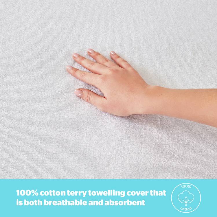 Silentnight terry towelling cot bed mattress protector, imported from the UK