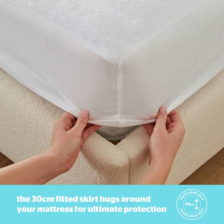 Silentnight terry towelling cot bed mattress protector, imported from the UK