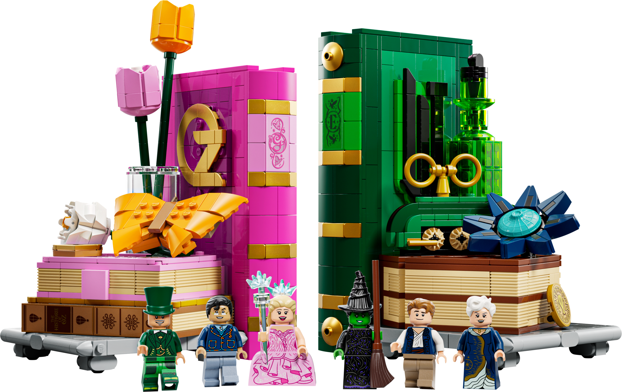 LEGO Glinda & Elphaba Bookends 1327 piece set, UK version