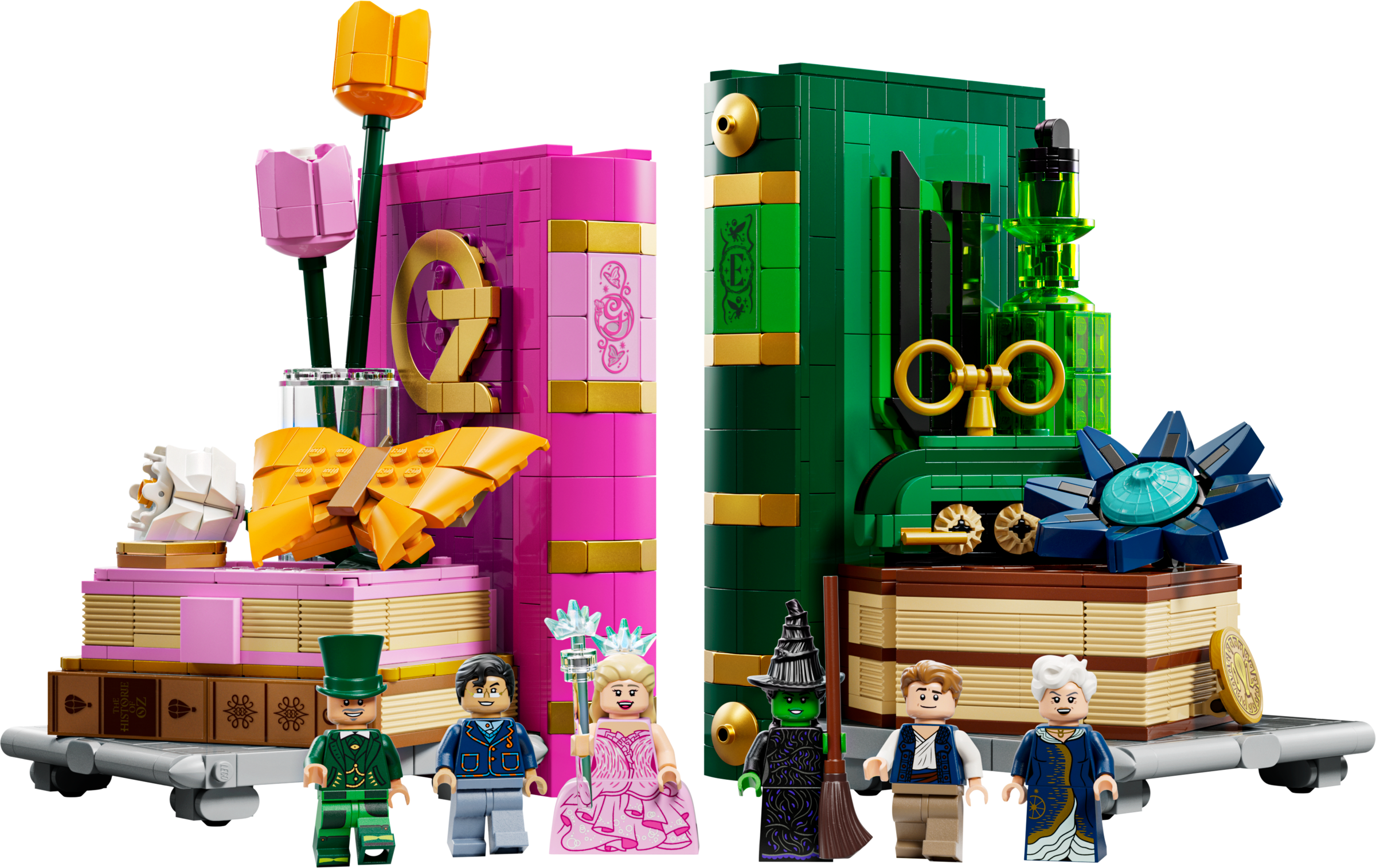 LEGO Glinda & Elphaba Bookends 1327 piece set, UK version