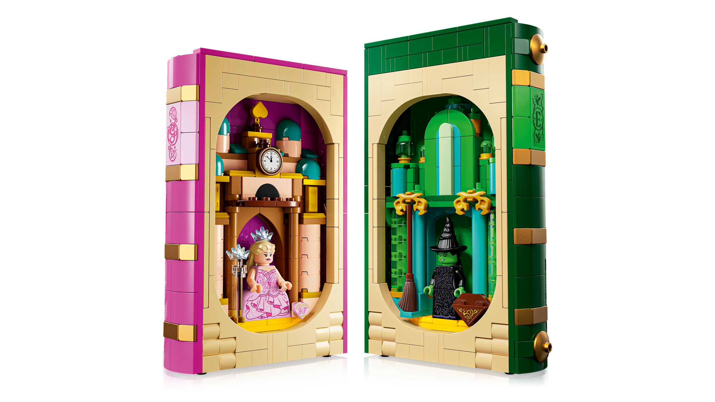 LEGO Glinda & Elphaba Bookends 1327 piece set, UK version