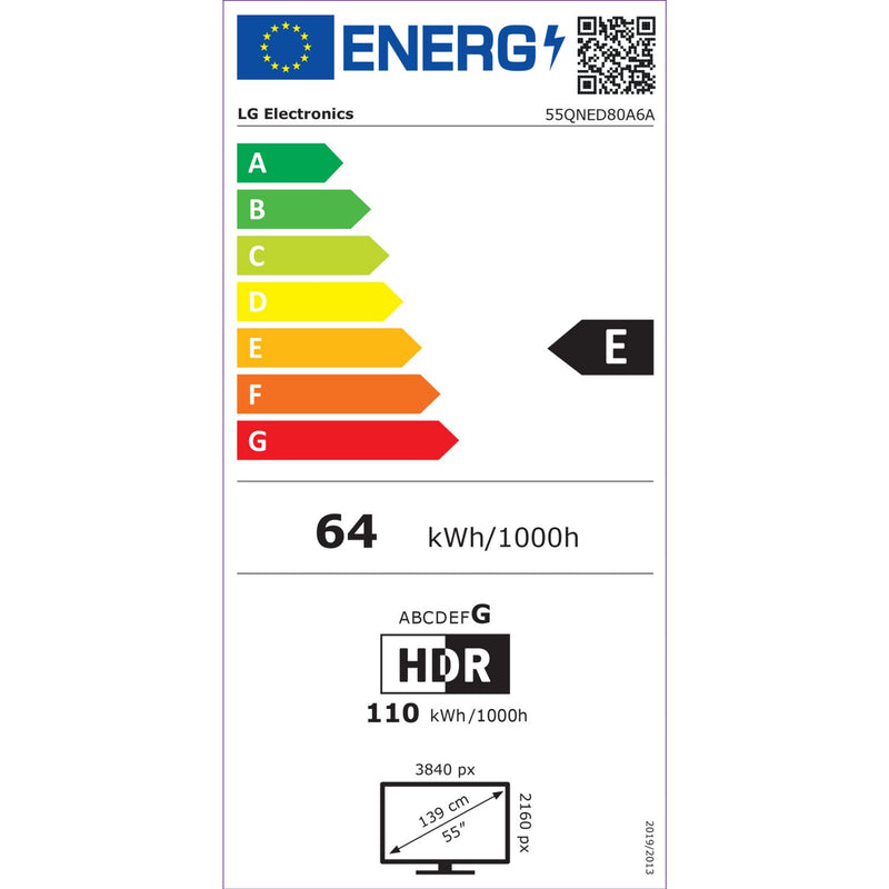 LG QNED 4K TV 55 inch (British brand)