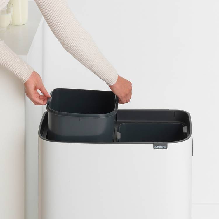 Brabantia Bo touch top bin white 60L - British product
