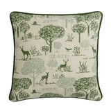 Argos Home stag printed cushion green 43x43cm, imported from the UK