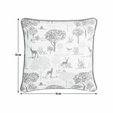 Argos Home stag printed cushion green 43x43cm, imported from the UK