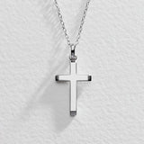 Revere sterling silver cross pendant necklace with cable chain - British product
