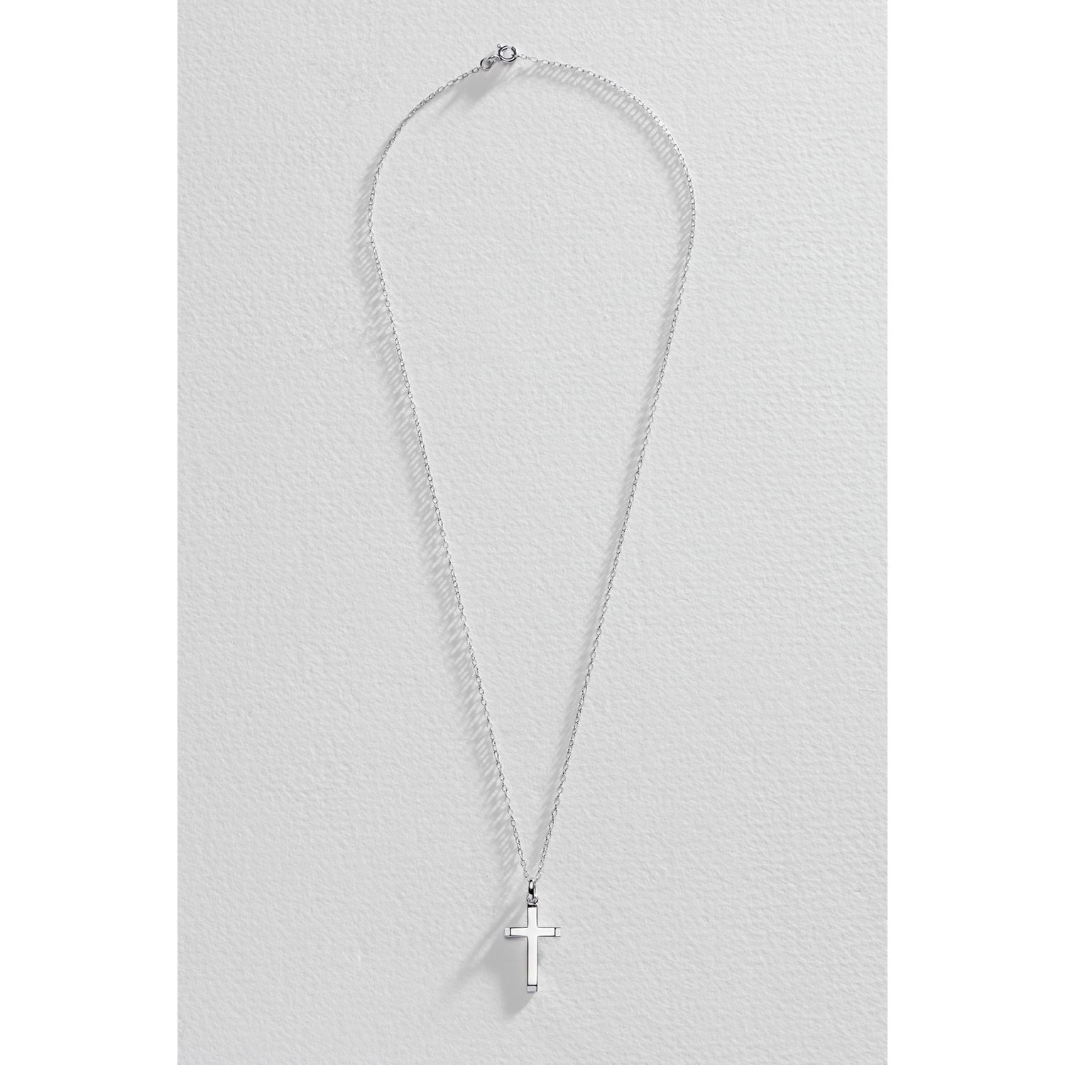 Revere sterling silver cross pendant necklace with cable chain - British product