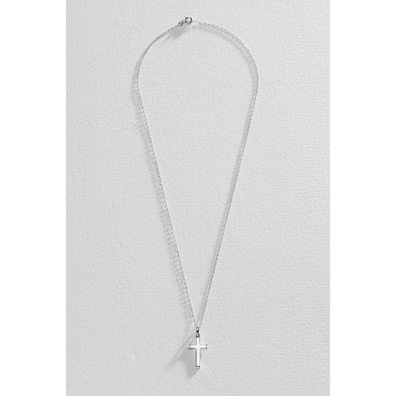 Revere sterling silver cross pendant necklace with cable chain - British product