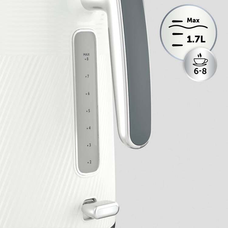 Breville Obliq kettle white 1.7L, imported from the UK