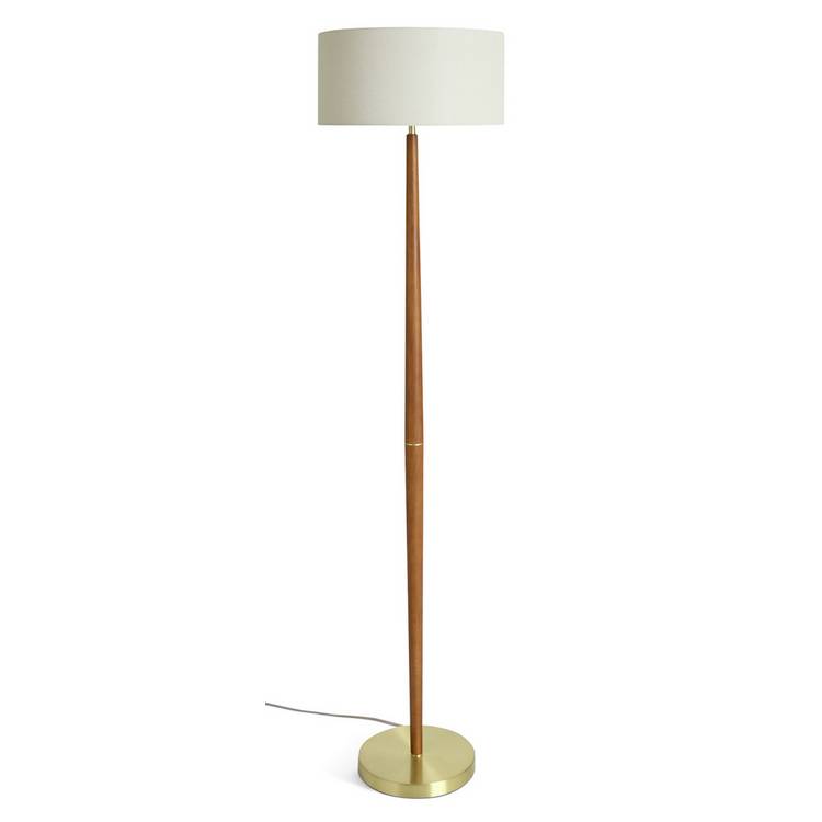 Habitat floor lamp walnut and brass imported from the UK