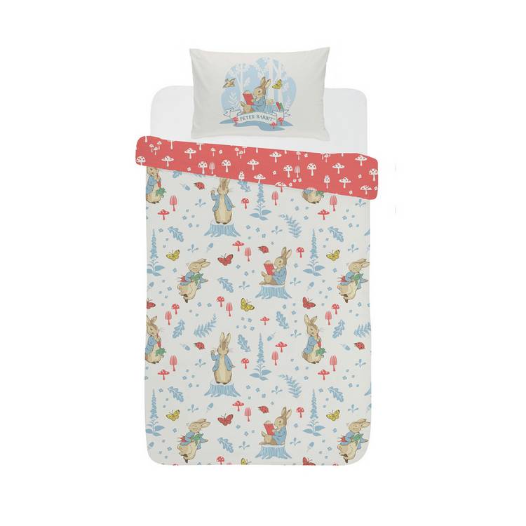 Beatrix Potter Peter Rabbit pink bedding set single - British product