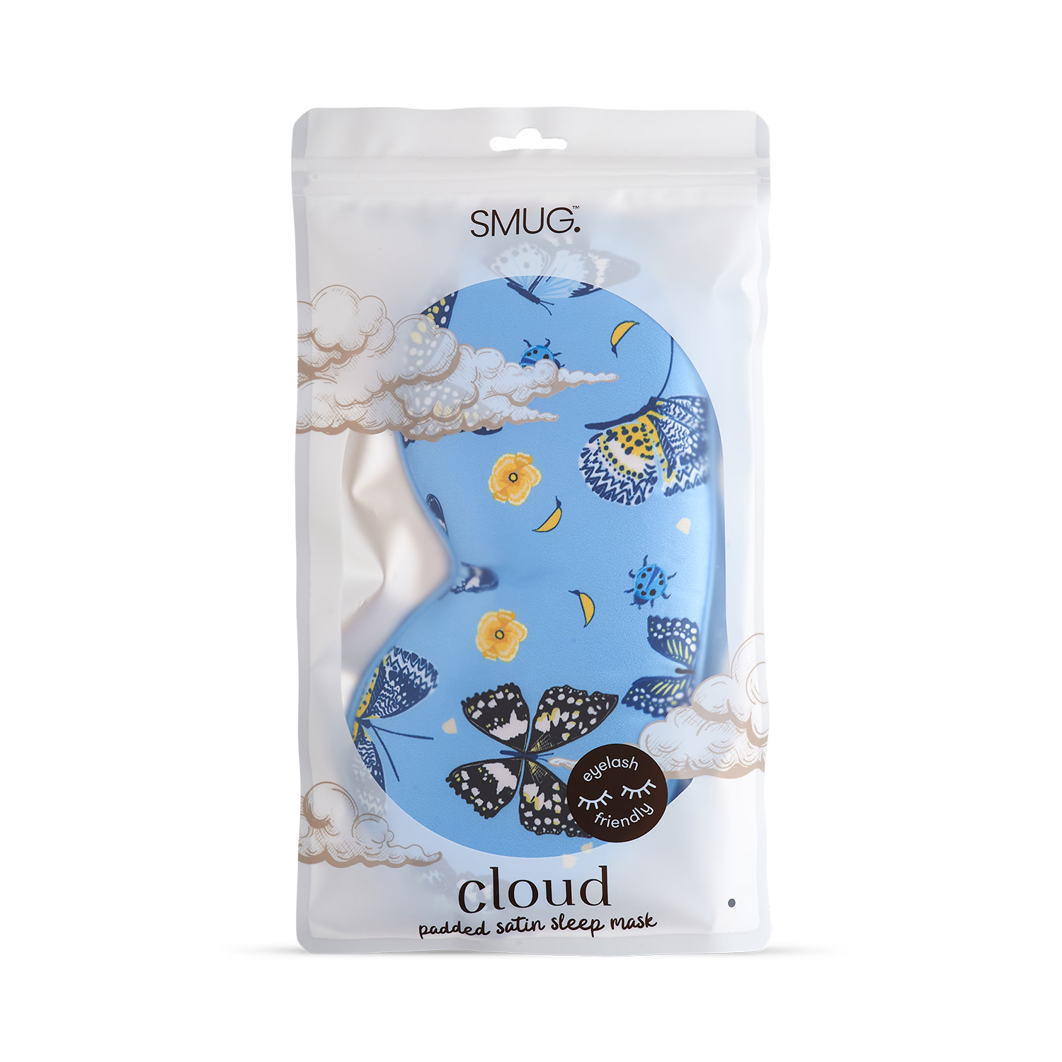 Smug Cloud padded butterfly sleep mask (British brand)