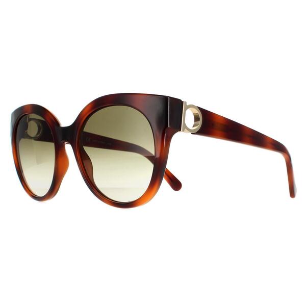 Salvatore Ferragamo cat eye sunglasses tortoise green - British product