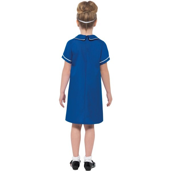 Smiffys nurse costume blue dress and headpiece, imported from the UK
