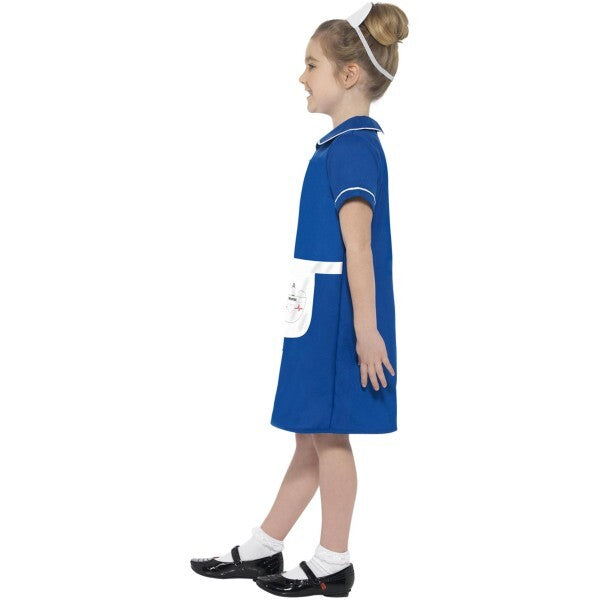 Smiffys nurse costume blue dress and headpiece, imported from the UK