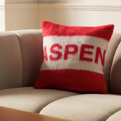 Argos Habitat Faux Mohair Cushion Red 43x43cm- Buy online at McGrocer