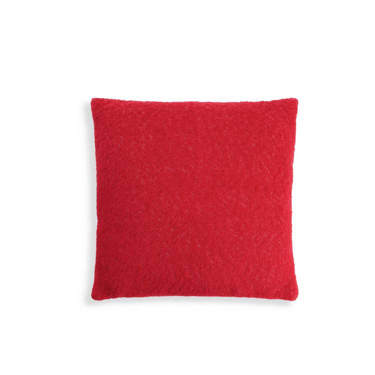 Habitat faux mohair cushion red 43x43cm - British product