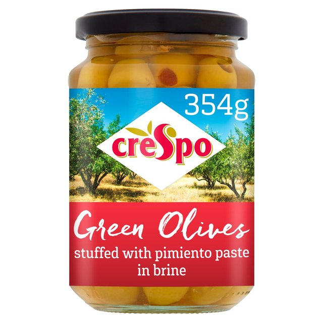 Crespo Green Olives with Pimiento   354g GOODS M&S   