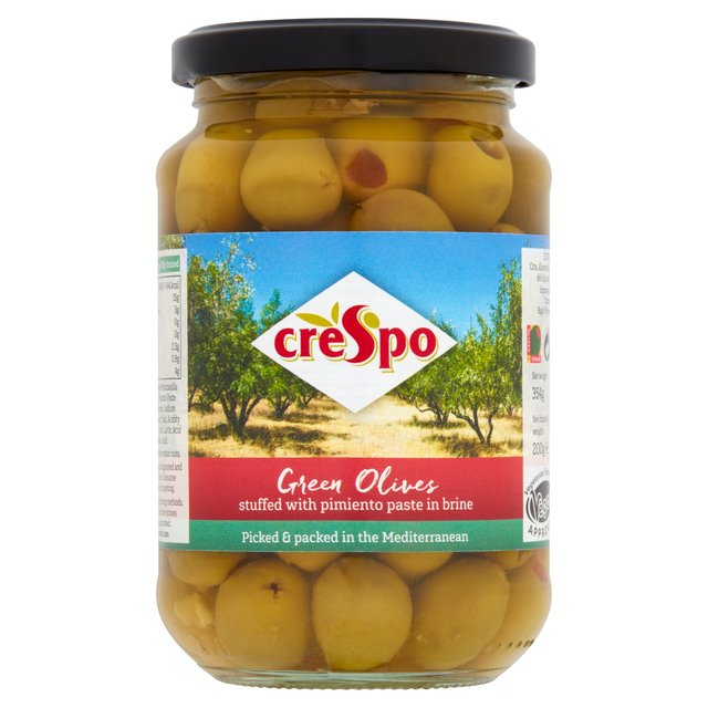 Crespo Green Olives with Pimiento   354g GOODS M&S   