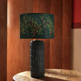 Habitat Morris & Co. cane ceramic table lamp blue, UK version