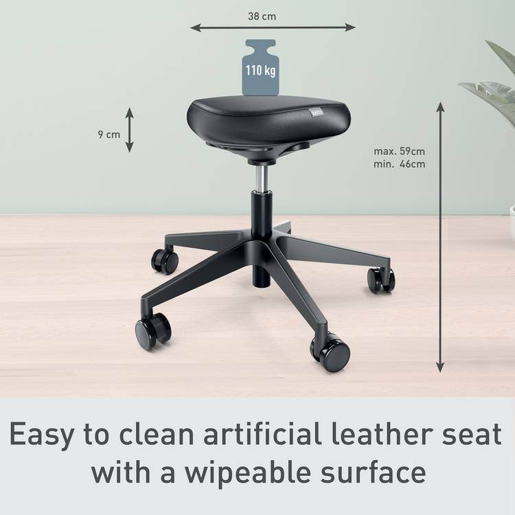 Leitz ergonomic sit stool faux leather - British product
