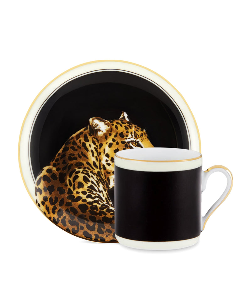 Dolce&Gabbana Casa leopard espresso cup and saucer - British product