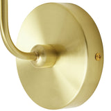 Argos Home metal bathroom wall light brushed brass ribbed glass shade - British product